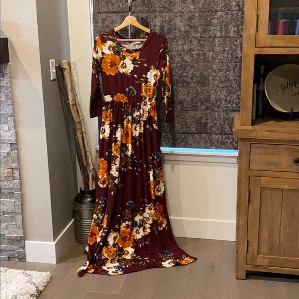 Hazel Blues Maxi Dress